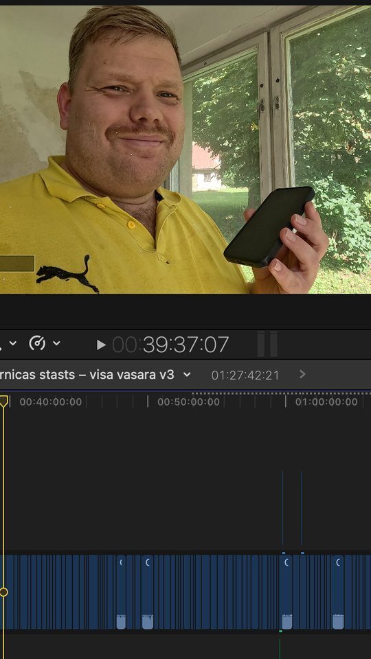 Vasarnīcas stāsta laika josla Final Cut Pro